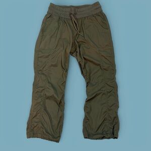 The North Face Womens Green Nylon Stretch Drawstring Jogger Pants S